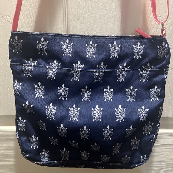Vera Bradley Sea Turtle Blue/Pink Crossbody Bag - Picture 4 of 11